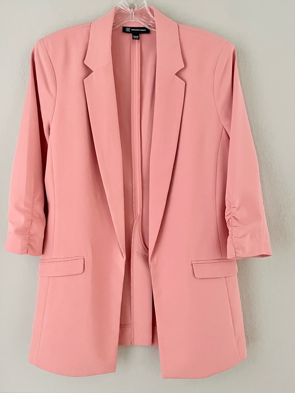 INC International Concepts 3/4 Sleeve Blazer Stretch Washable Size M